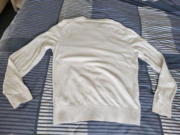 Image 2 of Calvin Klein Crew Neck Jumper White Mens Size L