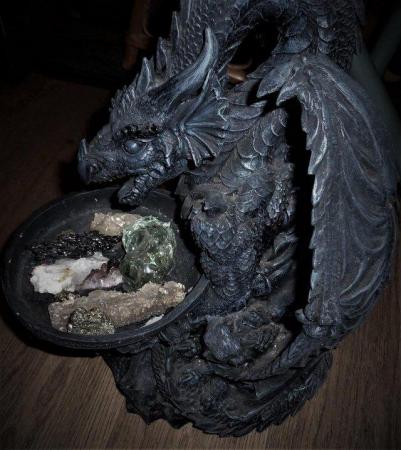 Image 3 of Large heavy floorstanding dragon indoor water fall figurine