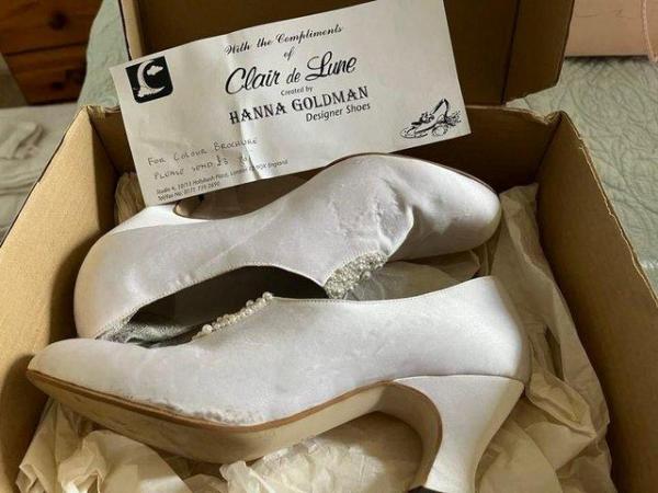 Image 3 of Beautiful Hanna Goldman designer wedding shoes, UK size 5.5