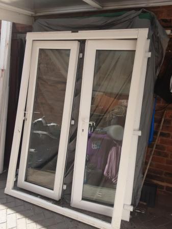 Image 3 of Pvc french doors mint like new