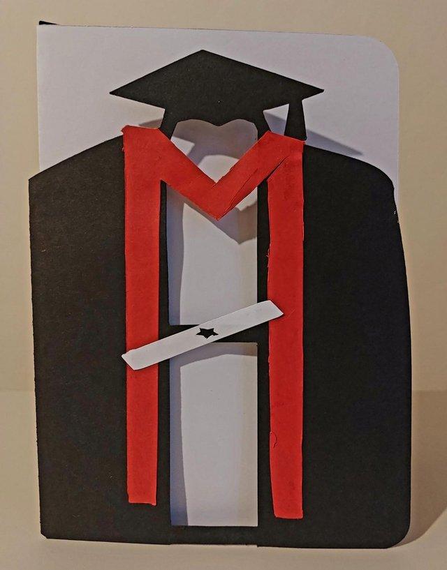 Preview of the first image of Graduate 3D Handmade Greeting Card Thank you, Congratulation.