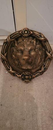 Image 1 of Beautiful Large brass lion door knocker