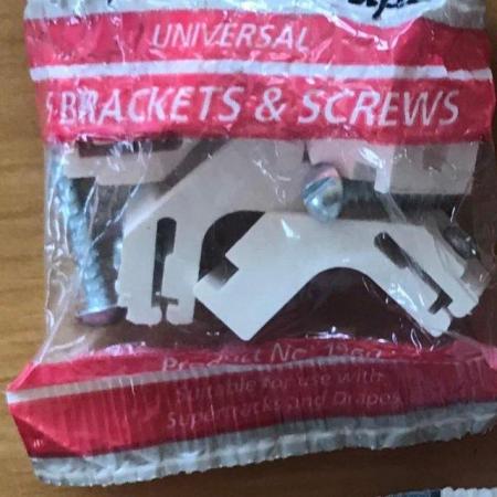 Image 2 of Unused Haririson Drape brackets & screws. HOOKS SOLD