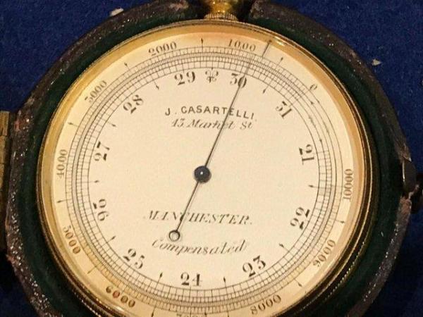 Image 3 of Hand held barometer in case fantastic Victorian item