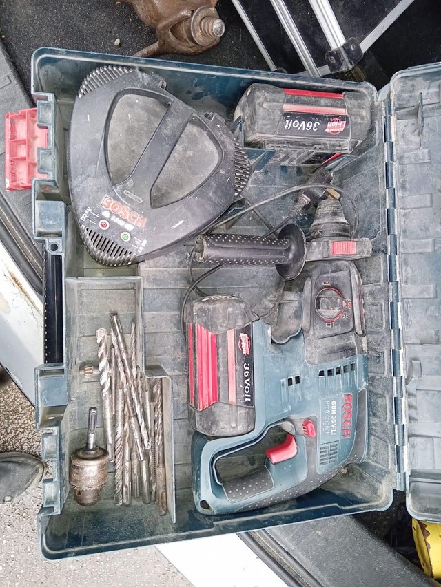 Preview of the first image of Bosch hammer drill in case.