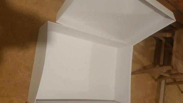 Preview of the first image of Wedding dress box, white , specially madeAcid Free.