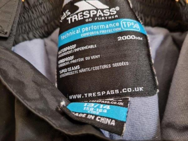 Image 2 of Trespass child's Black Ski Pants
