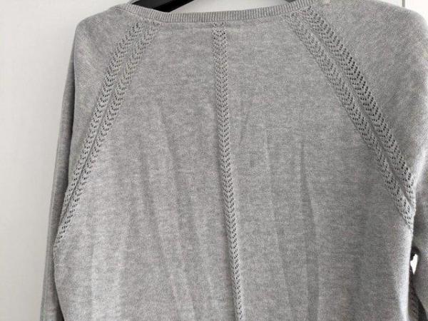 Image 1 of Fatface Grey Marl waterfall front style cardigan size 14