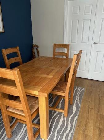 Image 2 of Pine Dining Table and Six Chairs