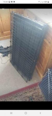 Image 3 of Medium/large metal dog crate black