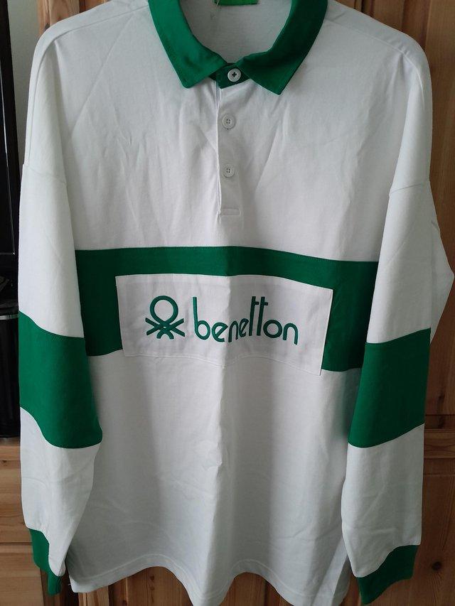 Preview of the first image of Mens benetton rugby shirt.