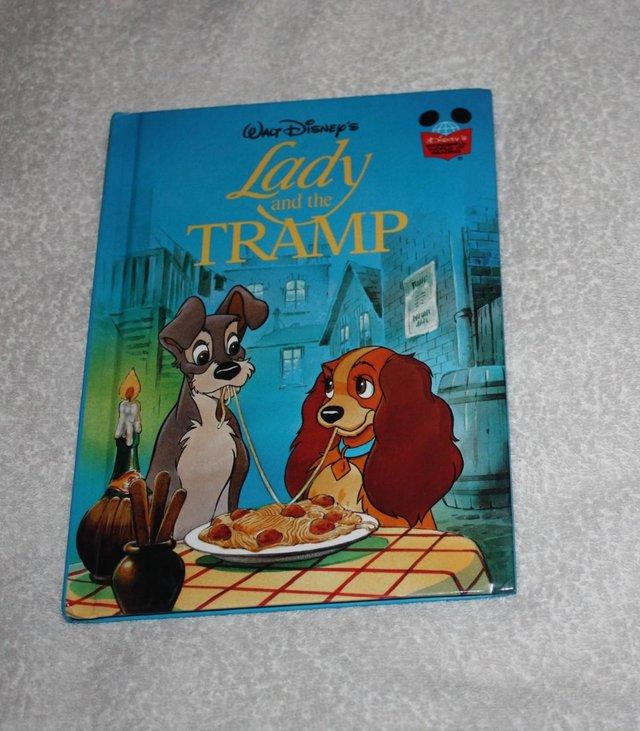 Preview of the first image of Disney's Lady and the Tramp hardcover book.