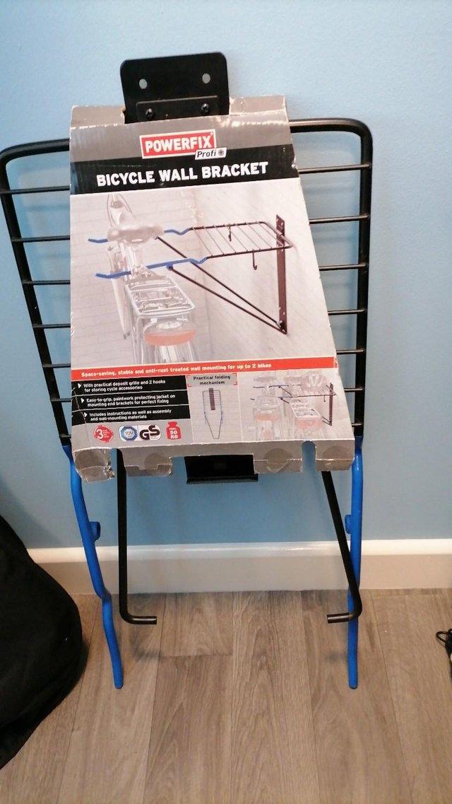 Preview of the first image of BICYCLE WALL RACK FOR TWO BICYCLES.
