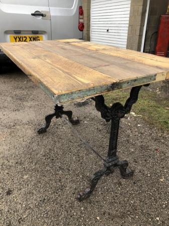 Image 2 of Cast iron tables (4 seater) hand made
