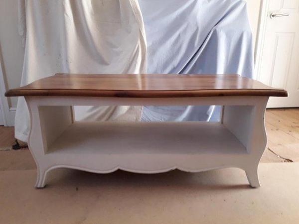 Image 3 of LARGE PINE PAINTED COFFEE TABLE