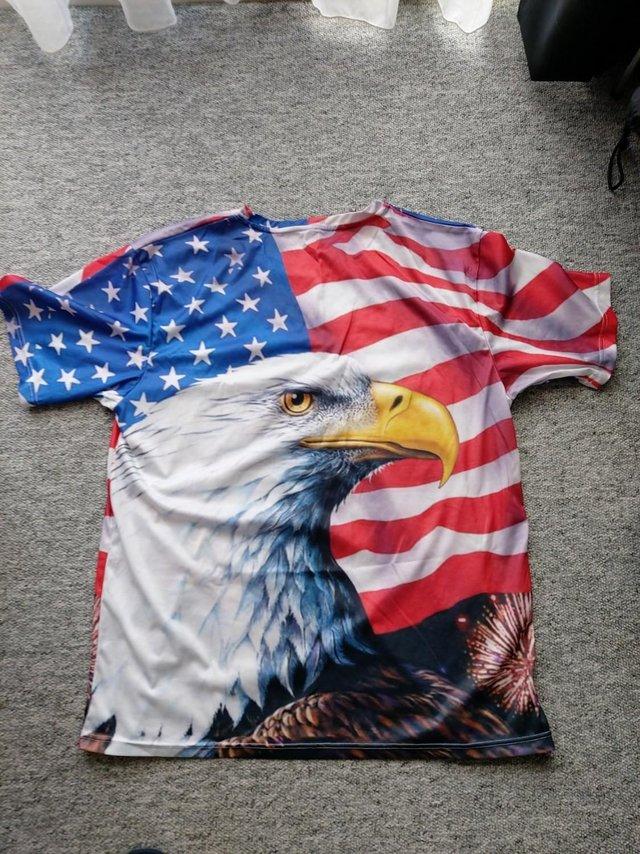 Preview of the first image of American Eagle 3D Print T-shirt Short Sleeve.