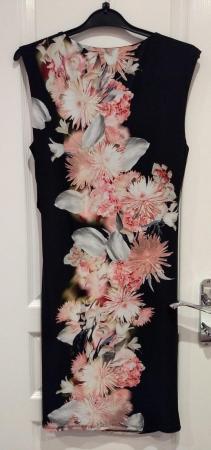 Image 3 of New Wallis Black Floral Smart Formal Occasion Dress UK 10