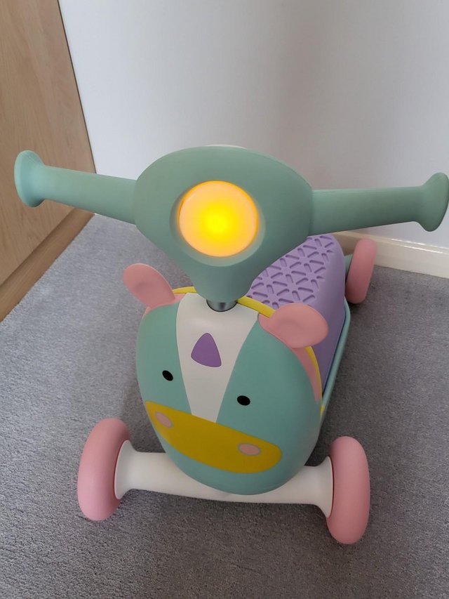 Preview of the first image of Skip Hop Zoo 3 in 1 Ride On Unicorn Toy.