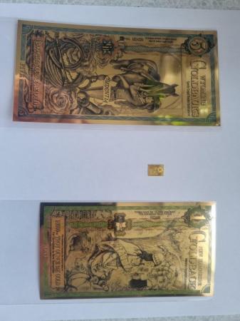 Image 2 of 1 gram bar plus 1x1 goldback and 1x5 goldback