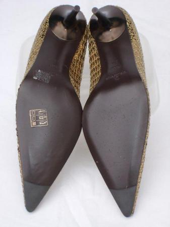 Image 6 of JAIME MASCARO Gold Sequin Shoes  – Size 3/36 NEW!