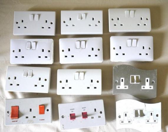Image 1 of 12 x Mixed Double Electrical Sockets