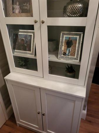 Image 1 of WALL UNIT WITH GLASS DOORS CUPBOARD AT THE BOTTOM