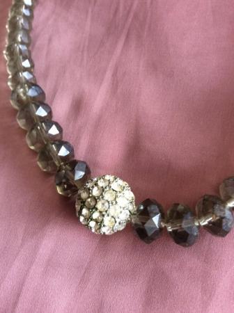 Image 2 of Grey crystal bead necklace