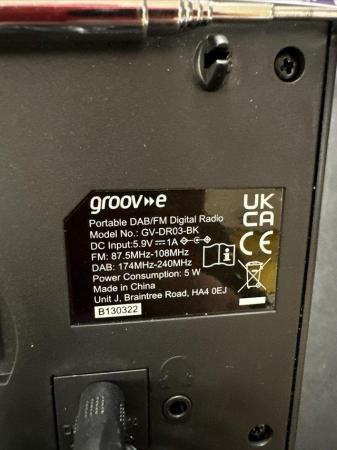 Image 1 of Groov-e GVDR03BK Portable DAB/FM Radio