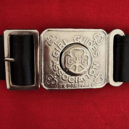 Image 1 of Vintage Girl Guides belt. Adjustable. Approx 24"-30" waist.