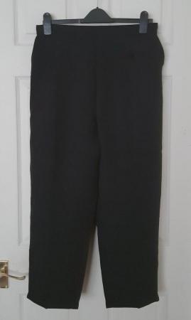 Image 1 of Smart Ladies Black Pull On Trousers - Size 22     B9
