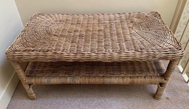Preview of the first image of Wicker coffee table . . . . ..