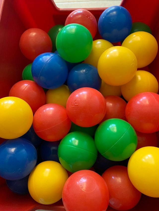 Preview of the first image of Multicoloured plastic ball pool balls.