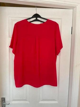 Image 2 of M&S pink Blouse size 18 short sleeve