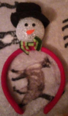 Image 1 of Children's Snowman Headband Clip