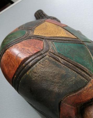 Image 8 of A Fairtrade Wooden Tortoise.Height 7".