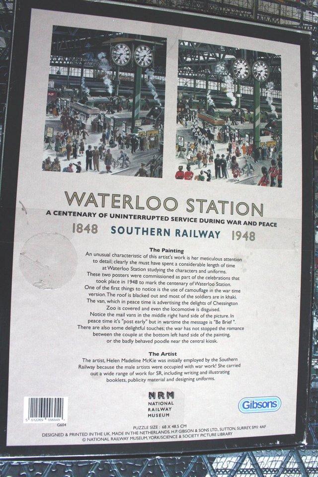 Preview of the first image of Waterloo Station 1848-1948 1000 Piece Jigsaw puzzle.