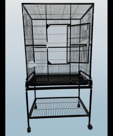 Image 5 of Parrot-Supplies Florida Parrot Cage With Stand Black