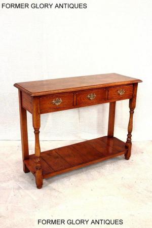 Image 34 of SOLID OAK HALL LAMP PHONE TABLE SIDEBOARD DRESSER BASE STAND