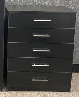 Preview of the first image of NOVA BLACK 5 DRAWER CHEST ————.