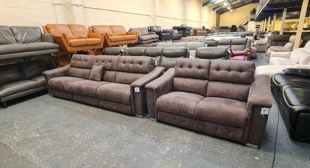 Image 5 of La-z-boy Hollywood brown fabric 4+2 seater sofas