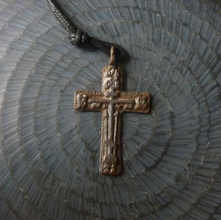 Image 11 of Antique Ancient Russian Cross 'Old Believers' Pendant Neckla