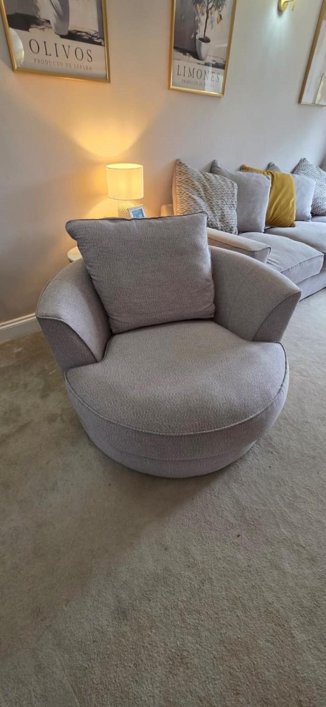 Furniture Village L-Shaped Corner Sofa & swivel chair — photo 2 of 3