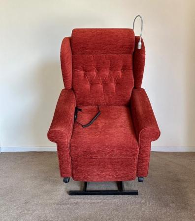 Image 7 of LUXURY ELECTRIC RISER RECLINER RED CHAIR MASSAGE CAN DELIVER