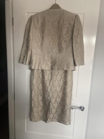 Image 1 of BNWT Silk and Lace Dress with Coordinating Jacket Wedding