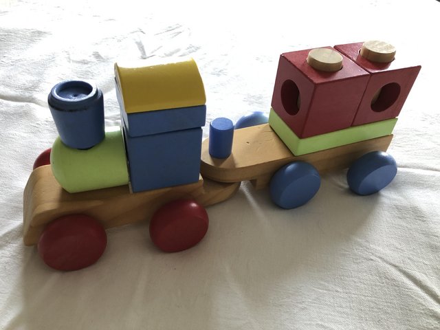 Preview of the first image of Wooden Trains - Ideal for baby or toddler.