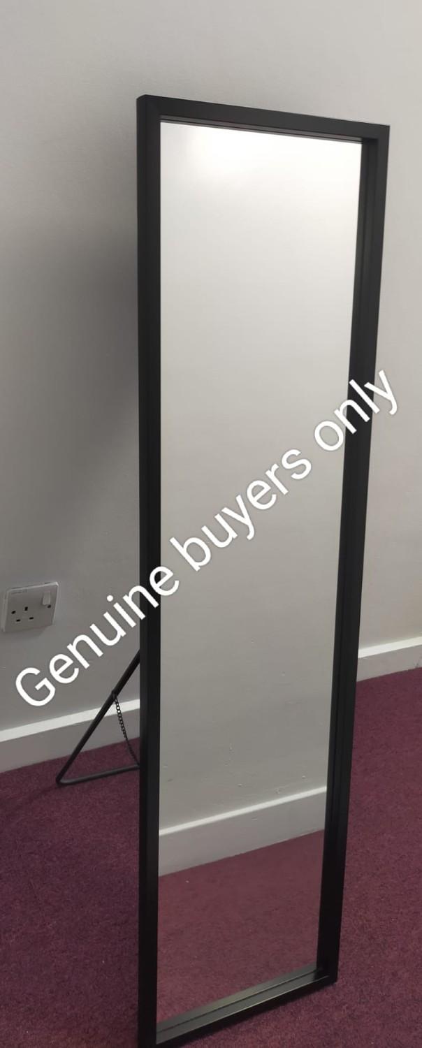 Full Length Standing Mirror with Standing Support Frame