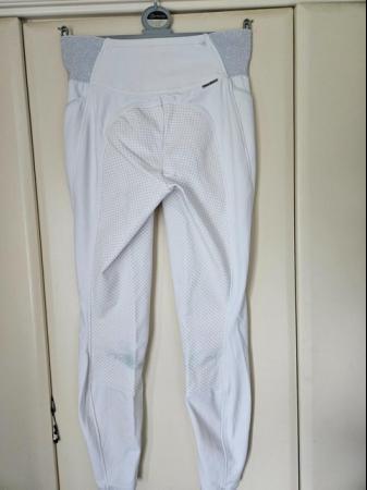 Image 3 of Pikeur Hanne Breeches - white & sparkly waist band (10)