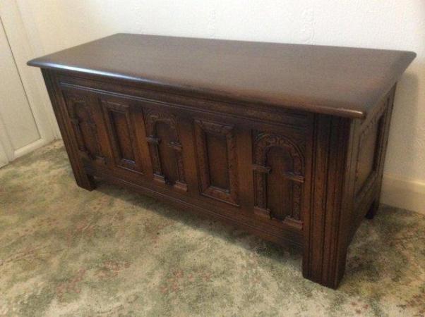 Image 1 of Old Charm Rug Chest in Light Oak