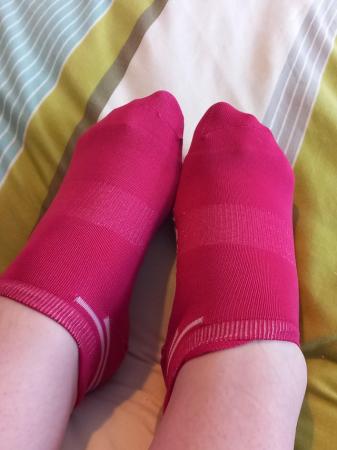 Image 3 of Worn ladies xtone pink socks