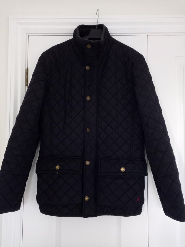 Preview of the first image of Men's Quilted Jacket Navy Blue.